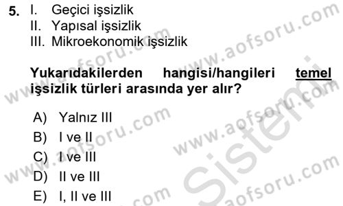 Afet Ekonomisi Ve Sigortacılığı Dersi 2021 - 2022 Yılı (Final) Dönem Sonu Sınav Soruları 5. Soru