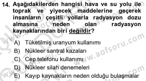 Kbrn Savunma Ve Güvenlik Dersi 2019 - 2020 Yılı (Vize) Ara Sınav Soruları 14. Soru