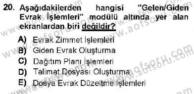 Ulusal Yargı Ağı Projesi 1 Dersi 2012 - 2013 Yılı (Vize) Ara Sınav Soruları 20. Soru