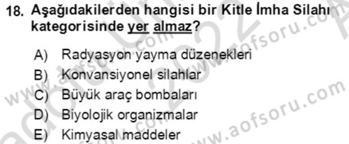 Kbrn Savunma Ve Güvenlik Dersi 2022 - 2023 Yılı (Vize) Ara Sınav Soruları 18. Soru