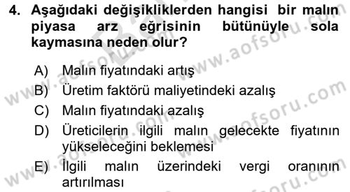 Afet Ekonomisi Ve Sigortacılığı Dersi 2021 - 2022 Yılı (Final) Dönem Sonu Sınav Soruları 4. Soru