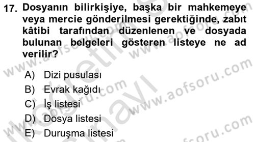 Kalem Mevzuatı Dersi 2018 - 2019 Yılı 3 Ders Sınav Soruları 17. Soru