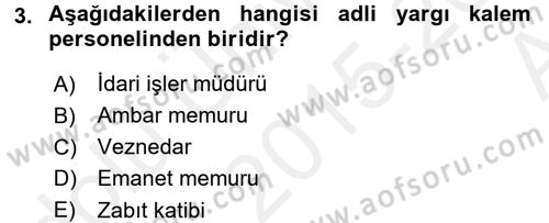 Kalem Mevzuatı Dersi 2015 - 2016 Yılı (Vize) Ara Sınav Soruları 3. Soru