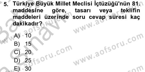 Hukuk Dili Ve Adli Yazışmalar Dersi 2016 - 2017 Yılı (Vize) Ara Sınav Soruları 5. Soru