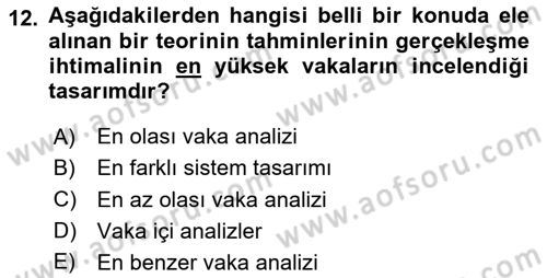 Uluslararası İlişkilerde Araştırma Yöntemleri Dersi 2025 - 2026 Yılı (Vize) Ara Sınav Soruları 12. Soru