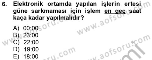 Kalem Mevzuatı Dersi 2012 - 2013 Yılı (Vize) Ara Sınav Soruları 6. Soru