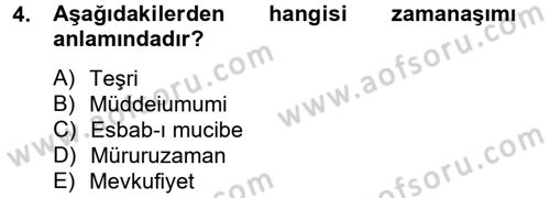 Hukuk Dili Ve Adli Yazışmalar Dersi 2012 - 2013 Yılı (Vize) Ara Sınav Soruları 4. Soru