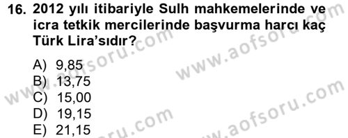 Kalem Mevzuatı Dersi 2012 - 2013 Yılı (Final) Dönem Sonu Sınav Soruları 16. Soru