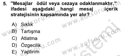 Acil Durum ve Afet Farkındalık Eğitimi Dersi 2019 - 2020 Yılı (Final) Dönem Sonu Sınav Soruları 5. Soru