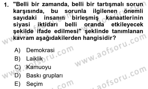 İdari Yargı Dersi 2021 - 2022 Yılı (Vize) Ara Sınav Soruları 1. Soru