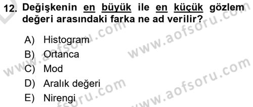 Uluslararası İlişkilerde Araştırma Yöntemleri Dersi 2018 - 2019 Yılı 3 Ders Sınav Soruları 12. Soru