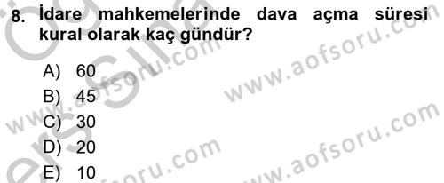 Kalem Mevzuatı Dersi 2016 - 2017 Yılı 3 Ders Sınav Soruları 8. Soru