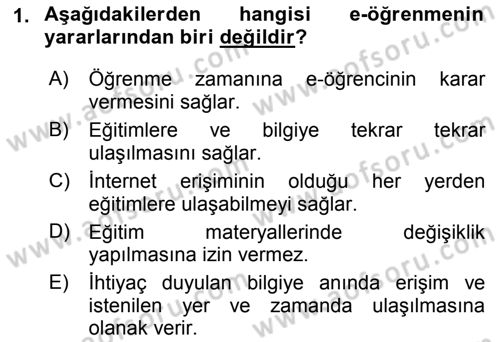 Büro Teknolojileri Dersi 2018 - 2019 Yılı Yaz Okulu Sınav Soruları 1. Soru