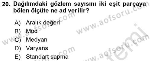 Uluslararası İlişkilerde Araştırma Yöntemleri Dersi 2016 - 2017 Yılı (Final) Dönem Sonu Sınav Soruları 20. Soru