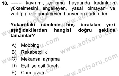 Yemek Sosyolojisi Dersi 2023 - 2024 Yılı (Final) Dönem Sonu Sınav Soruları 10. Soru