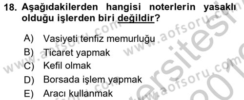 Hukuk Dili Ve Adli Yazışmalar Dersi 2018 - 2019 Yılı Yaz Okulu Sınav Soruları 18. Soru