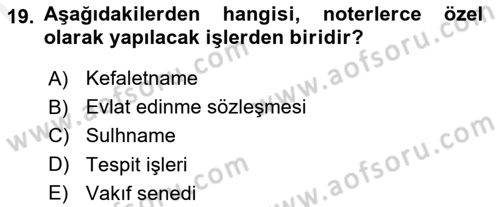 Hukuk Dili Ve Adli Yazışmalar Dersi 2018 - 2019 Yılı (Final) Dönem Sonu Sınav Soruları 19. Soru