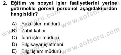 Kalem Mevzuatı Dersi 2016 - 2017 Yılı 3 Ders Sınav Soruları 2. Soru