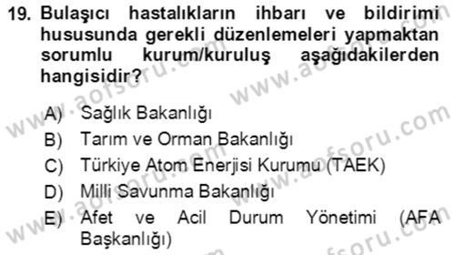 Kbrn Savunma Ve Güvenlik Dersi 2019 - 2020 Yılı (Final) Dönem Sonu Sınav Soruları 19. Soru