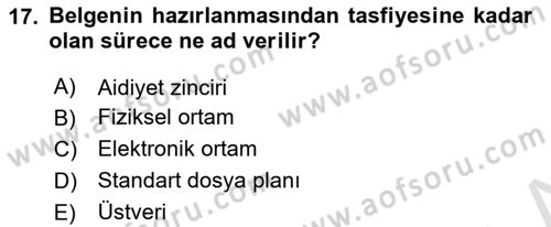 Hukuk Dili Ve Adli Yazışmalar Dersi 2023 - 2024 Yılı (Vize) Ara Sınav Soruları 17. Soru