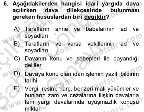 Kalem Mevzuatı Dersi 2016 - 2017 Yılı (Final) Dönem Sonu Sınav Soruları 6. Soru