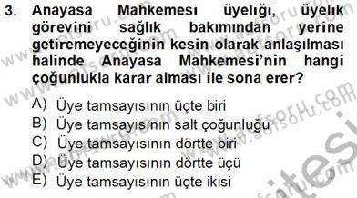 İdari Yargı Dersi 2013 - 2014 Yılı Tek Ders Sınav Soruları 3. Soru