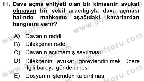 İdari Yargı Dersi 2023 - 2024 Yılı (Final) Dönem Sonu Sınav Soruları 11. Soru
