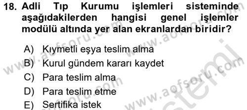 Ulusal Yargı Ağı Projesi 2 Dersi 2015 - 2016 Yılı (Final) Dönem Sonu Sınav Soruları 18. Soru