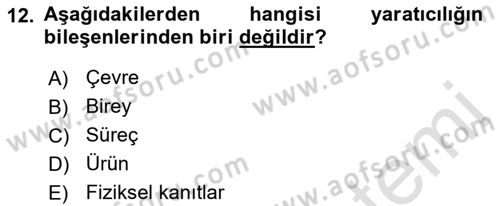 Gastronominin Temelleri Dersi 2021 - 2022 Yılı (Vize) Ara Sınav Soruları 12. Soru