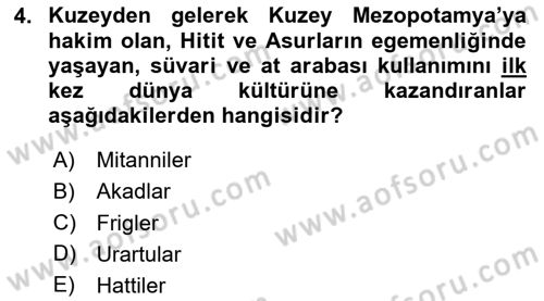 Arkeolojik Alan Yönetimi Dersi 2023 - 2024 Yılı Yaz Okulu Sınav Soruları 4. Soru