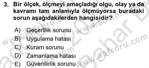 Uluslararası İlişkilerde Araştırma Yöntemleri Dersi 2021 - 2022 Yılı (Vize) Ara Sınav Soruları 3. Soru