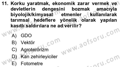 Kbrn Savunma Ve Güvenlik Dersi 2024 - 2025 Yılı Yaz Okulu Sınav Soruları 11. Soru