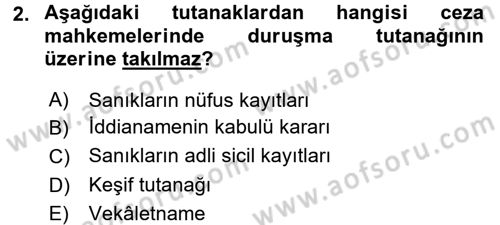 Kalem Mevzuatı Dersi 2015 - 2016 Yılı (Final) Dönem Sonu Sınav Soruları 2. Soru
