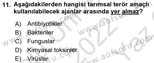 Kbrn Savunma Ve Güvenlik Dersi 2022 - 2023 Yılı Yaz Okulu Sınav Soruları 11. Soru