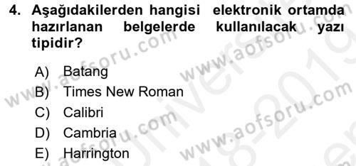 Hukuk Dili Ve Adli Yazışmalar Dersi 2018 - 2019 Yılı (Final) Dönem Sonu Sınav Soruları 4. Soru