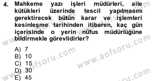 Kalem Mevzuatı Dersi 2014 - 2015 Yılı (Final) Dönem Sonu Sınav Soruları 4. Soru