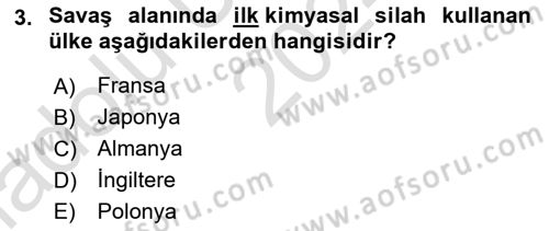 Kbrn Savunma Ve Güvenlik Dersi 2024 - 2025 Yılı (Vize) Ara Sınav Soruları 3. Soru