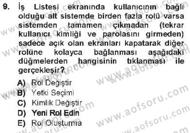 Ulusal Yargı Ağı Projesi 1 Dersi 2012 - 2013 Yılı Tek Ders Sınav Soruları 9. Soru