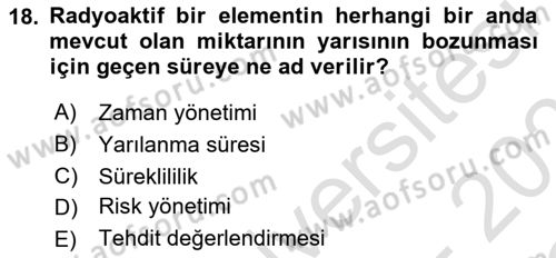 Kbrn Savunma Ve Güvenlik Dersi 2020 - 2021 Yılı Yaz Okulu Sınav Soruları 18. Soru