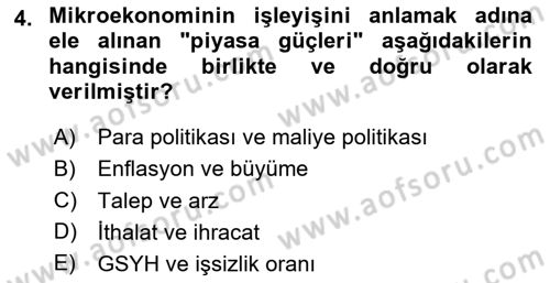 Afet Ekonomisi Ve Sigortacılığı Dersi 2025 - 2026 Yılı (Vize) Ara Sınav Soruları 4. Soru