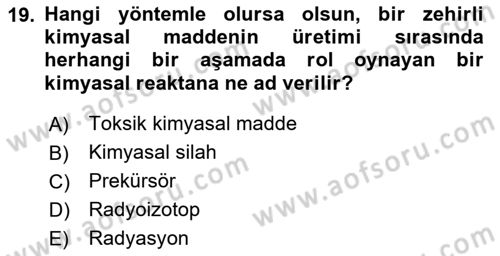 Kbrn Savunma Ve Güvenlik Dersi 2020 - 2021 Yılı Yaz Okulu Sınav Soruları 19. Soru