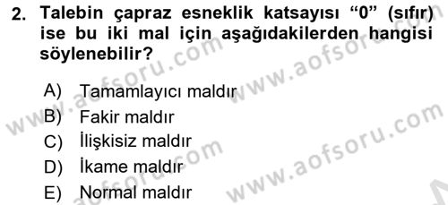 Afet Ekonomisi Ve Sigortacılığı Dersi 2023 - 2024 Yılı (Final) Dönem Sonu Sınav Soruları 2. Soru