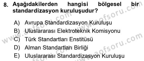 Yangın ve Yangın Güvenliği Dersi 2023 - 2024 Yılı (Vize) Ara Sınav Soruları 8. Soru