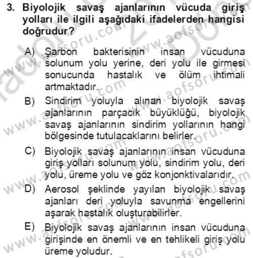 Kbrn Savunma Ve Güvenlik Dersi 2019 - 2020 Yılı (Final) Dönem Sonu Sınav Soruları 3. Soru