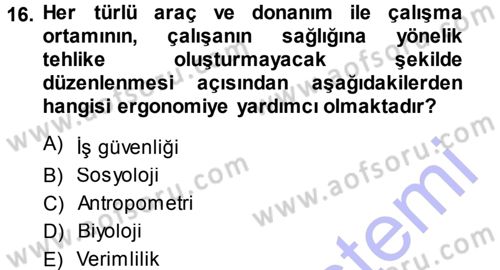 Büro Teknolojileri Dersi 2013 - 2014 Yılı (Final) Dönem Sonu Sınav Soruları 16. Soru