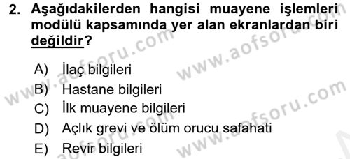 Ulusal Yargı Ağı Projesi 2 Dersi 2017 - 2018 Yılı 3 Ders Sınav Soruları 2. Soru