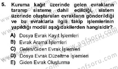 Ulusal Yargı Ağı Projesi 1 Dersi 2012 - 2013 Yılı (Final) Dönem Sonu Sınav Soruları 5. Soru