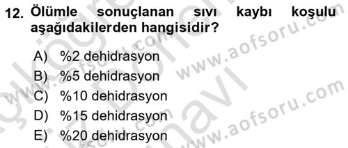 Temel Afet Bilgisi Dersi 2022 - 2023 Yılı (Final) Dönem Sonu Sınav Soruları 12. Soru