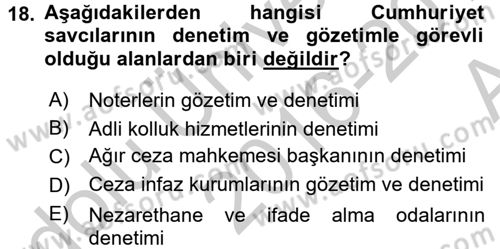 Kalem Mevzuatı Dersi 2016 - 2017 Yılı (Vize) Ara Sınav Soruları 18. Soru