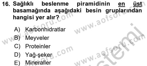 Menü Yönetimi Dersi 2016 - 2017 Yılı 3 Ders Sınav Soruları 16. Soru